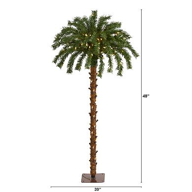nearly natural 4-ft. Christmas Palm Pre-Lit Artificial Tree - Indoor