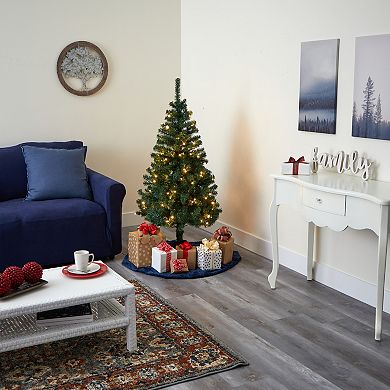nearly natural 4-ft. Northern Tip Pine Pre-Lit Artificial Christmas Tree - Indoor