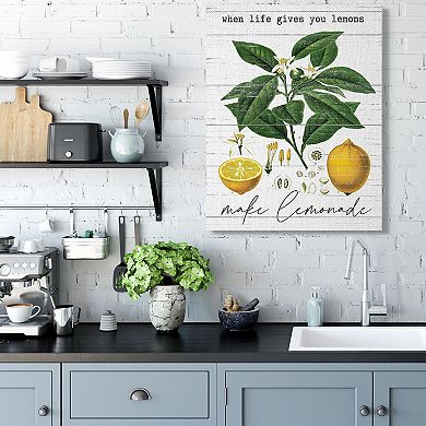 Stupell Home Decor Life Gives Lemons Canvas Wall Art