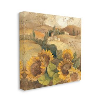 Stupell Home Decor Vintage Inspired Tuscan Sunflowers Canvas Wall Art