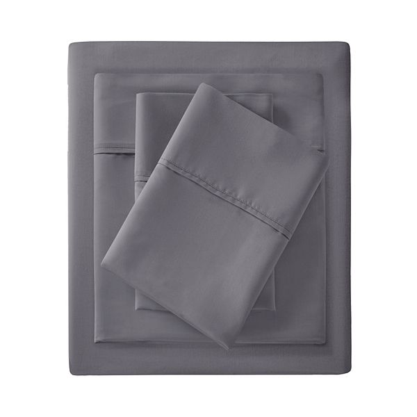 Madison Park Essentials 900 Thread Count Smart Cool Sheet Set with Pillowcases - Charcoal (QUEEN SET)