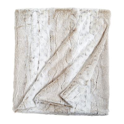 Peri Snow Leopard Faux Fur Throw