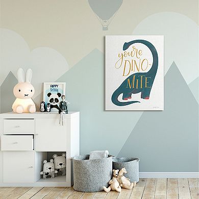 Stupell Home Decor You're Dino-Mite Dinosaur Canvas Wall Art