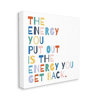 Stupell Home Decor Motivational Energy Canvas Wall Art
