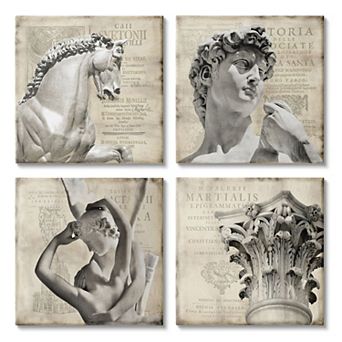 Stupell Home Decor Vintage Inspired Greek Sculptures Canvas Wall Art