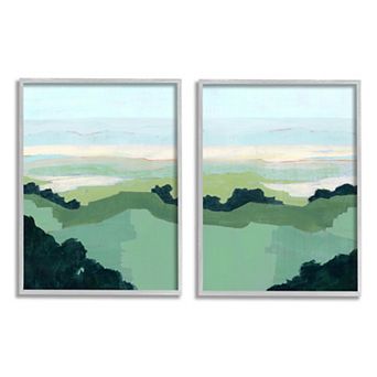 Stupell Home Decor Hill Side Landscape Framed Wall Art 2 pc Set