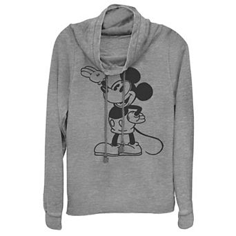 Disney's Mickey Mouse Juniors' Original Sketch Cowlneck Graphic Lightweight Long Sleeve