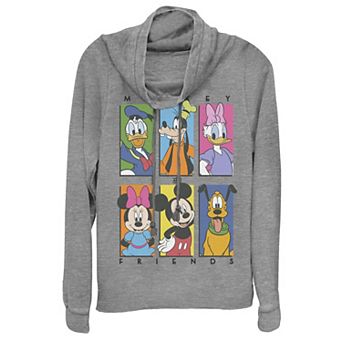 Disney's Mickey Mouse & Friends Juniors' Cowlneck Graphic Lightweight Long Sleeve