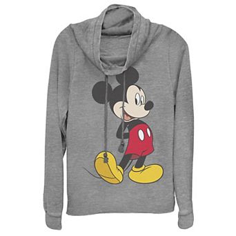 Disney's Mickey Mouse Juniors' Cowlneck Graphic Lightweight Long Sleeve