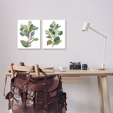 Stupell Home Decor Soft Eucalyptus Leaves Framed Wall Decor 2-piece Set