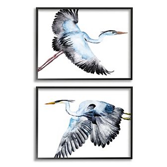 Stupell Home Decor Cranes Flying Framed Wall Art 2 pc Set
