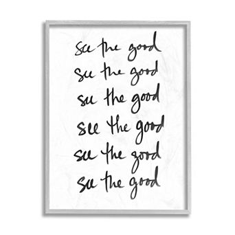 Stupell Home Decor See The Good Repeated Framed Wall Art