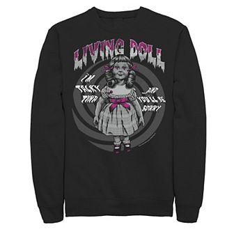 Men's Twilight Zone Living Doll Talky Tina Creepy Sweatshirt