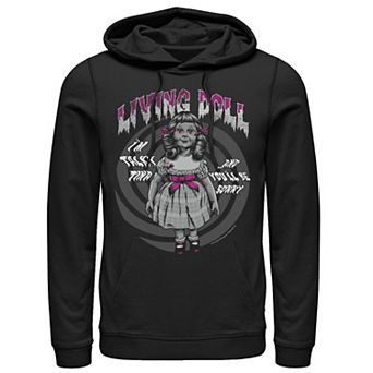 Men's Twilight Zone Living Doll Talky Tina Creepy Hoodie