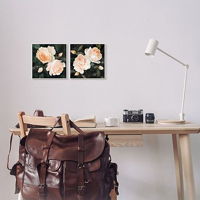 Stupell Home Decor Soft Pink Rose Garden Framed Wall Art 2-piece Set