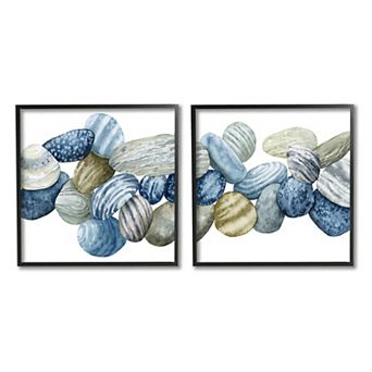 Stupell Home Decor Rows of Stones Framed Wall Art 2 pc Set