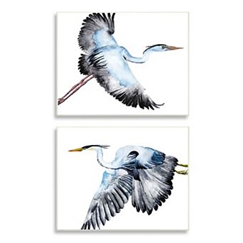 Stupell Home Decor Cranes Flying Plaque Wall Art 2 pc Set