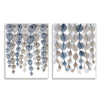 Stupell Home Decor Falling Vines Leaves Plaque Wall Art 2 pc Set