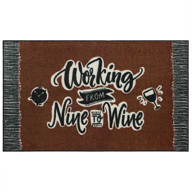 Mohawk Home Nine To Wine Kitchen Rug, Red, 30X50