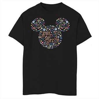 Disney's Mickey Mouse & Friends Boys 8-20 Mickey Hello Spring Floral Fill Graphic Tee