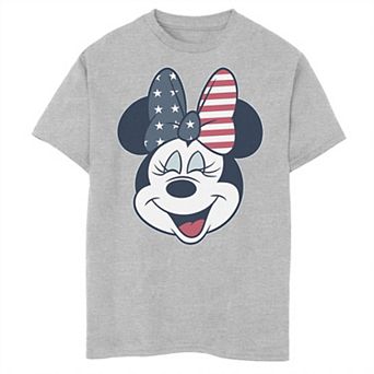Disney's Mickey Mouse & Friends Boys 8-20 Minnie American Flag Bow Graphic Tee