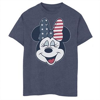 Disney's Mickey Mouse & Friends Boys 8-20 Minnie American Flag Bow Graphic Tee