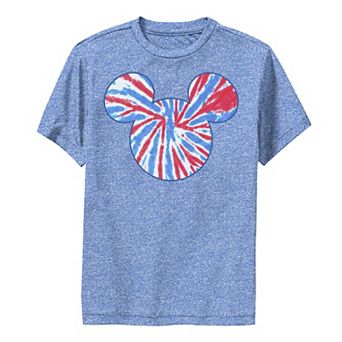 Disney's Mickey Mouse & Friends Boys 8-20 Mickey Americana Tie Dye Fill Performance Graphic Tee