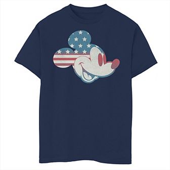 Disney's Mickey Mouse & Friends Boys 8-20 Mickey American Flag Fill Graphic Tee