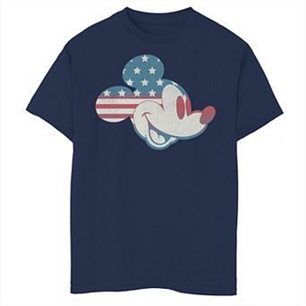 Disney's Mickey Mouse & Friends Boys 8-20 Mickey American Flag Fill Graphic Tee