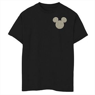Disney's Mickey Mouse & Friends Boys 8-20 Mickey Plaid Patch Graphic Tee