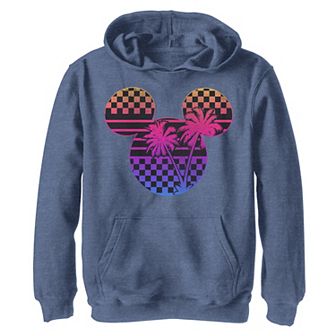 Disney's Mickey Mouse & Friends Boys 8-20 Gradient Checker Palm Tree Fill Graphic Fleece