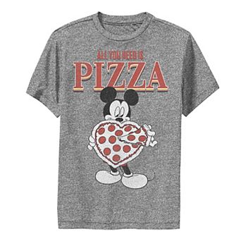 Disney's Mickey Mouse & Friends Boys 8-20 Mickey All You Need Is Pizza Performance Graphic Tee