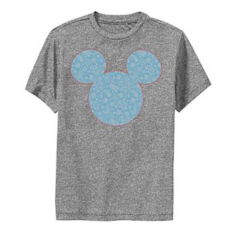 Disney's Mickey Mouse & Friends Boys 8-20 Mickey Blue Paisley Fill Performance Graphic Tee