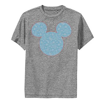 Disney's Mickey Mouse & Friends Boys 8-20 Mickey Blue Paisley Fill Performance Graphic Tee