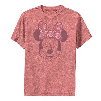 Disney's Mickey Mouse & Friends Boys 8-20 Minnie Floral Bow Portrait Performance Graphic Tee