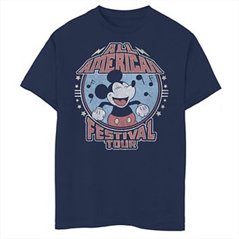 Disney's Mickey Mouse & Friends Boys 8-20 Mickey All American Festival Tour Graphic Tee