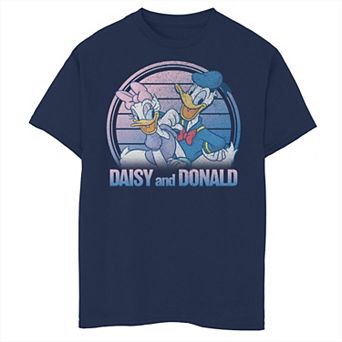 Disney's Mickey Mouse & Friends Boys 8-20 Donald And Daisy Lined Portrait Graphic Tee