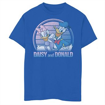 Disney's Mickey Mouse & Friends Boys 8-20 Donald And Daisy Lined Portrait Graphic Tee