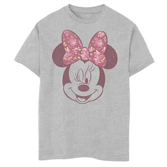 Disney's Mickey Mouse & Friends Boys 8-20 Minnie Floral Bow Portrait Graphic Tee