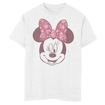 Disney's Mickey Mouse & Friends Boys 8-20 Minnie Floral Bow Portrait Graphic Tee