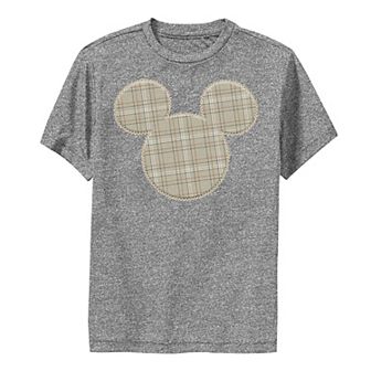 Disney's Mickey Mouse & Friends Boys 8-20 Mickey Plaid Patch Performance Graphic Tee