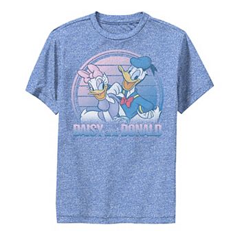 Disney's Mickey Mouse & Friends Boys 8-20 Donald And Daisy Lined Portrait Performance Graphic Tee