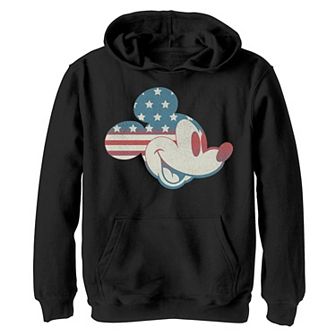 Disney's Mickey Mouse & Friends Boys 8-20 Mickey American Flag Fill Graphic Fleece