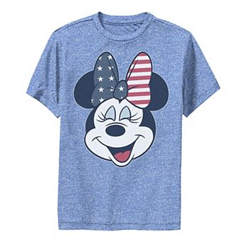 Disney's Mickey Mouse & Friends Boys 8-20 Minnie American Flag Bow Performance Graphic Tee