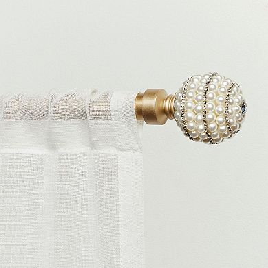 Exclusive Home Curtains Diana Adjustable Curtain Rod and Finial Set