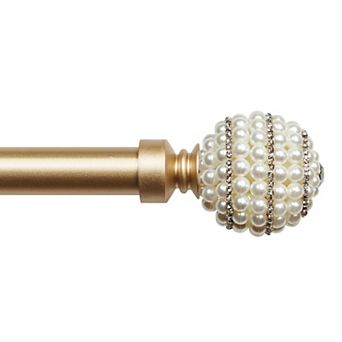 Exclusive Home Curtains Diana Adjustable Curtain Rod and Finial Set