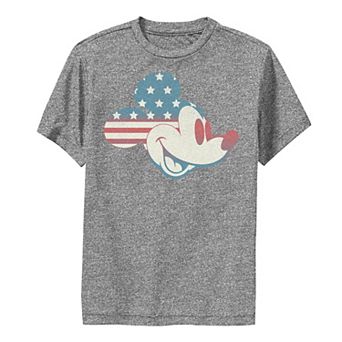 Disney's Mickey Mouse & Friends Boys 8-20 Mickey American Flag Fill Performance Graphic Tee