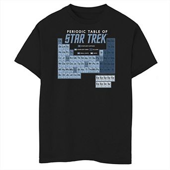 Boys 8-20 Star Trek Original Series Periodic Table Map Graphic Tee