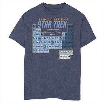 Boys 8-20 Star Trek Original Series Periodic Table Map Graphic Tee