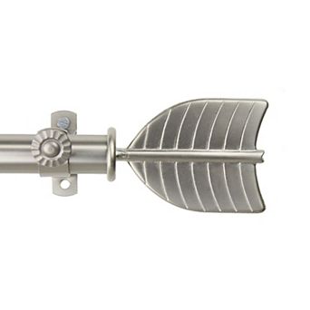 Rod Desyne Feather 13/16" Single Curtain Rod 66"-120"